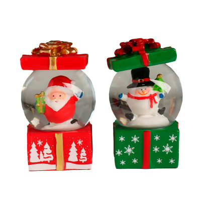 Сувенир Новогодний персонаж в подарке полистоун водяной шар 10473421 1